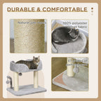 42cm Indoor Cat Tree, Kitty Play Tower w/ Toy Balls Sisal Scratching Post