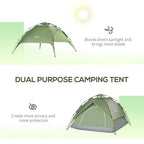 2-Person Pop Up Tent. for Camping, Festivals, Hiking, and Family Travel. Water-Resistant & Double Layered
