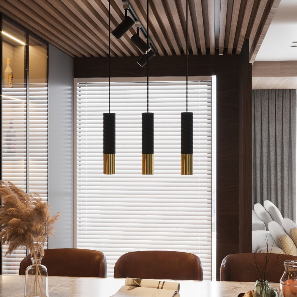 Pendant lamp steel Loopez modern Design GU10 with 3x40w Detail