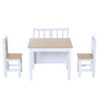 4-Piece Kids Wood Table Set w/ Storage