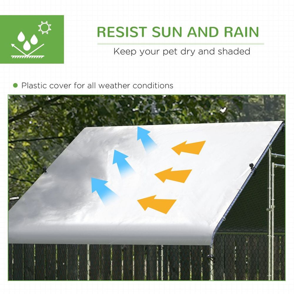 Galvanized Chicken Run with Cover - Keep Your Chickens Safe and Happy Outdoors