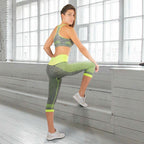 Zodiac Fitness Women Yoga Set Green S - Moisture Wicking - Soft Touch Elastic - Quick Dry