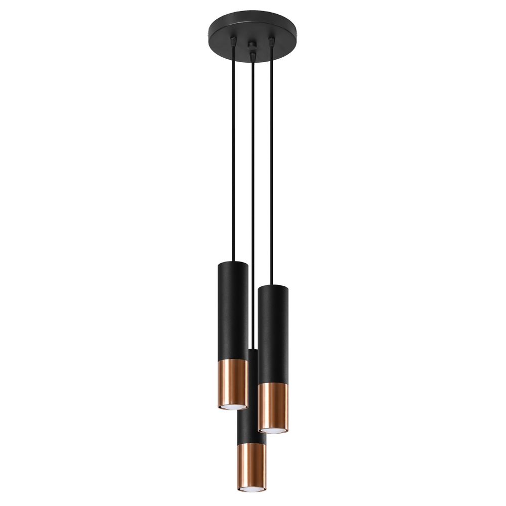 Pendant lamp steel Loopez modern Design GU10 with Bulb Detail