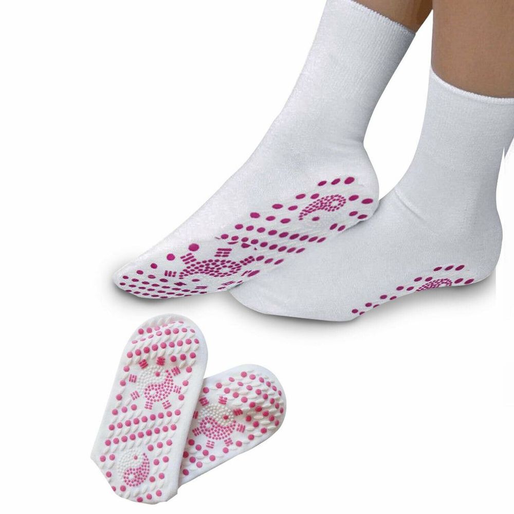 Envie Tourmaline Magnetic Health Socks - White