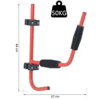 Kayak Canoe Heavy Duty Wall Mounted Storage Holder Rack Heavy Duty Storing Hangers Red and Black,37 x 44 cm