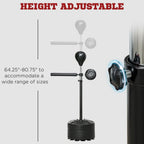 Adjustable Speed Bag: Boxing Bag with Stand, Bar, Black - Improve Timing, & Accuracy