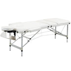 Foldable Massage Table Professional Salon SPA Facial Couch Bed Black and Orange