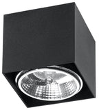 BLAKE Black Square Ceiling Lamp - Modern Loft Design, GU10