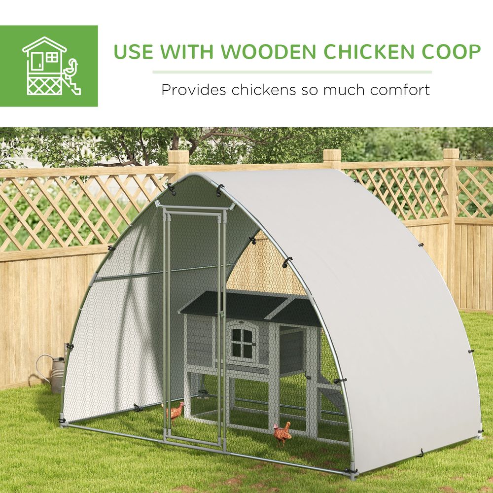 Walk-In Chicken Run w/ Cover, 4-6 Chickens, 3x1.9x2.2m