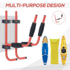 Kayak Canoe Heavy Duty Wall Mounted Storage Holder Rack Heavy Duty Storing Hangers Red and Black,37 x 44 cm