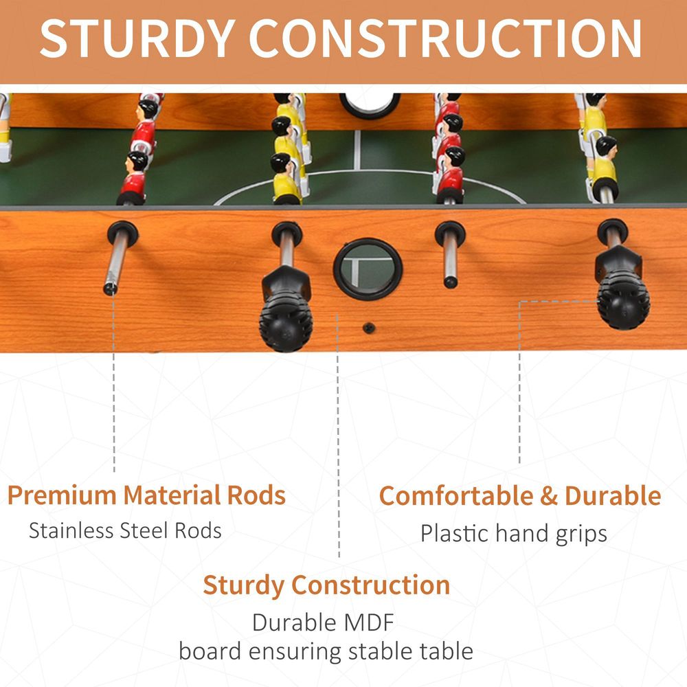Football Table Heavy Duty 84.5cm for Arcades, Pub, Game Room, 8 Rods, 2 Foosballs