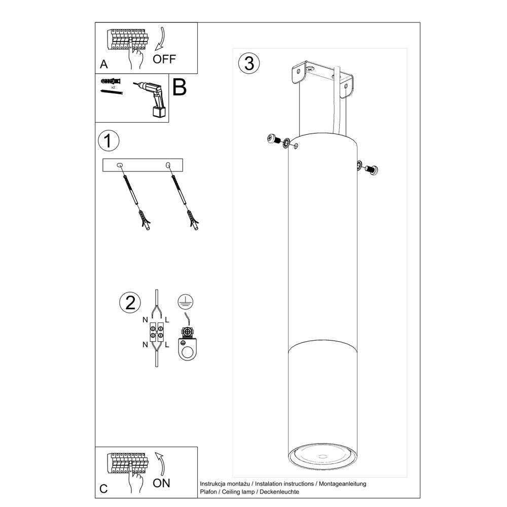 Ceiling lamp steel modern Design GU10