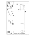 Ceiling lamp steel modern Design GU10
