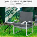 Dark Grey Outdoor Seat & Back Cushion Set for Comfort