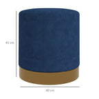 Modern Round Footstool, Fabric Upholstered Foot Rest