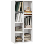 Bookcase Modern Bookshelf Cabinet for Home Office White