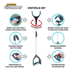 Lightweight Folding Long Reach Grabber Tool with LED Light - Efficient