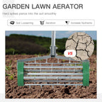 Lawn Aerator Roller-Green/Silver