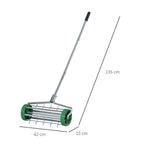 Lawn Aerator Roller-Green/Silver