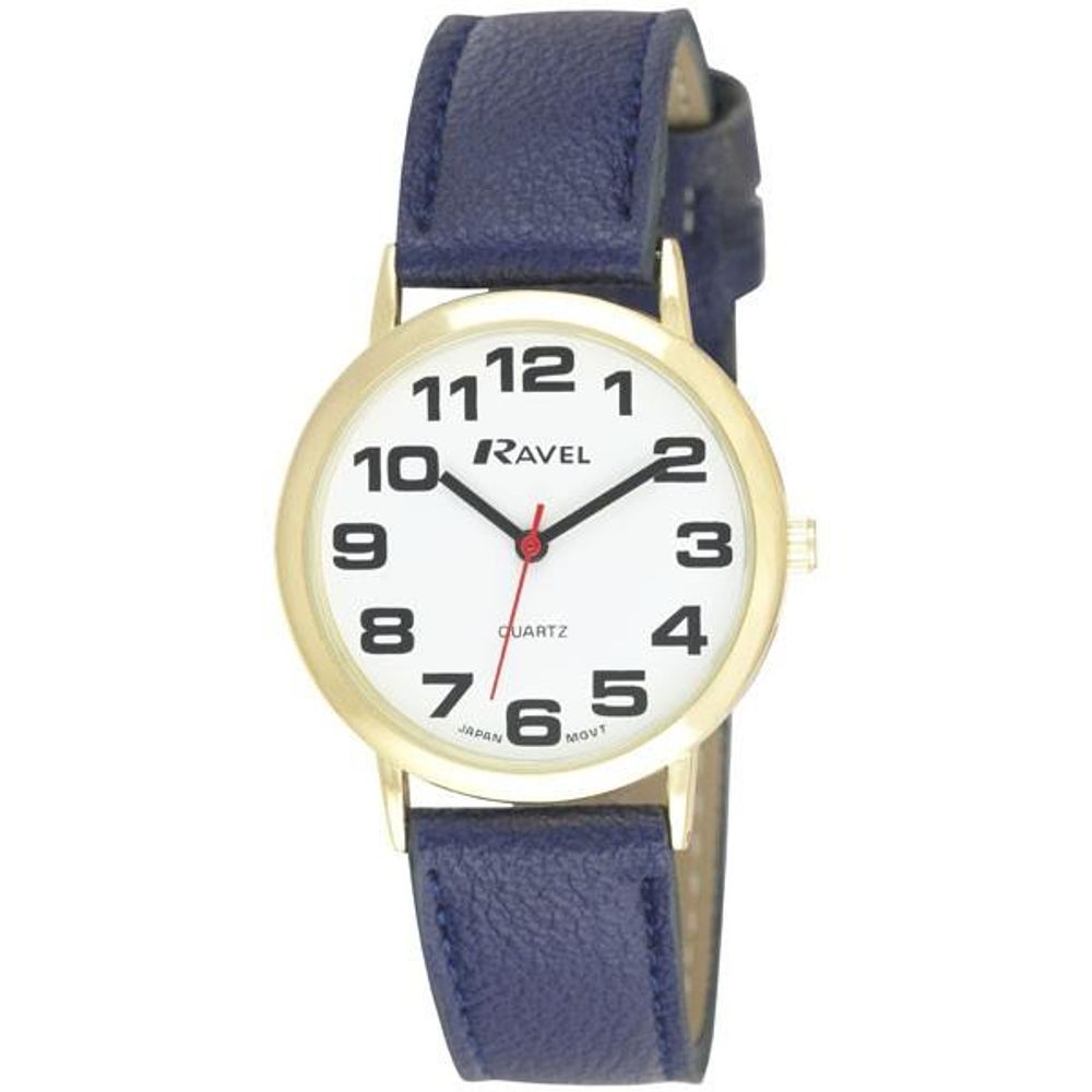 Timeless Elegance: Men's White Dial Blue Leather Watch