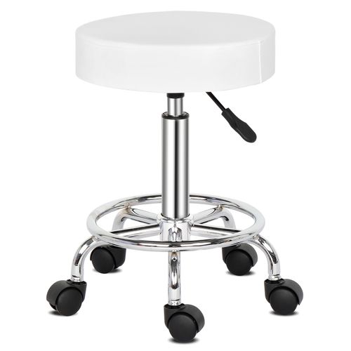 Round Stool Ha Feet Rotation Bar Stool White