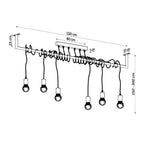 Stunning Salamanca Chandelier: Modern Design, E27, Fabric & Steel