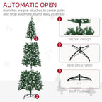 6 Ft Christmas tree with multicoloured lights - Artificial - Green