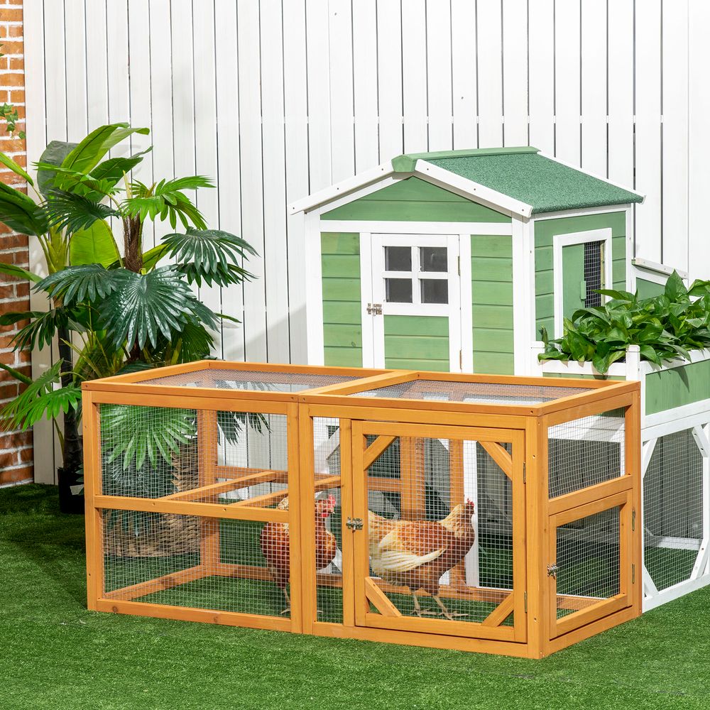 Spacious Wooden Chicken Coop - Perches, Doors - 2-4 Chickens - Secure