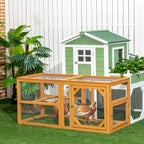 Spacious Wooden Chicken Coop - Perches, Doors - 2-4 Chickens - Secure