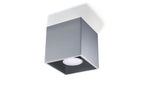 Quad 1 Grey Ceiling Lamp - Modern Loft Design with LED GU10 for a stylish and well-lit space