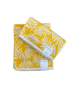Botanical Leaf Turkish Cotton jacquard towel