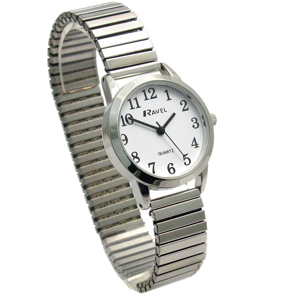 White Dial Bracelet Watch: Ladies Expander
