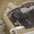 Cat Scratching Board with Organic Catnip for Indoor Cats, Brown