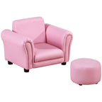 Pink Kids Sofa Chair Set - Comfortable & Durable - Playroom & Bedroom Furniture