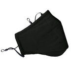 Triple Layer Reusable Cotton Face Mask - Black