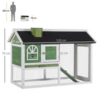 2 Tiers Rabbit Hutch and Run Wooden Guinea Pig Hutch Outdoor with Sliding Tray, Ramp, Water-resistant Roof, for 2-4 Rabbits