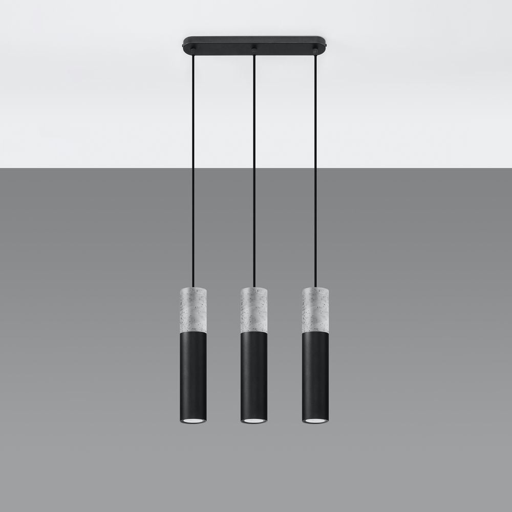 Steel Pendant lamp Steel, concrete Borgio modern Design GU10