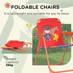 Cowboy-Themed Kids Bistro Table & Chair Set - Adjustable Parasol - Quality