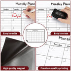 Monthly Planner Set: 4 Markers & Eraser