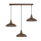 Industrial Vintage Kitchen Lights Chandelier Metal Shade Hanging E27 Pendant Brushed Copper