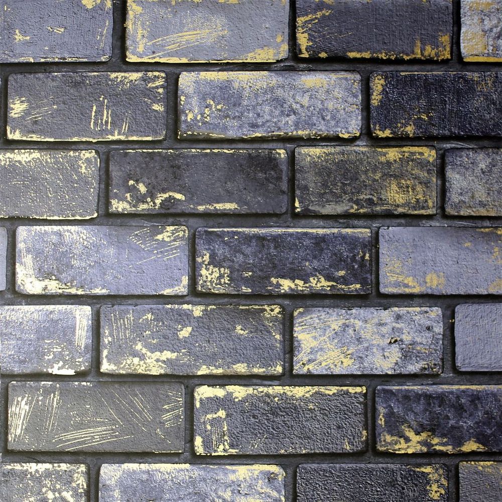 Metallic Brick Navy/Gold