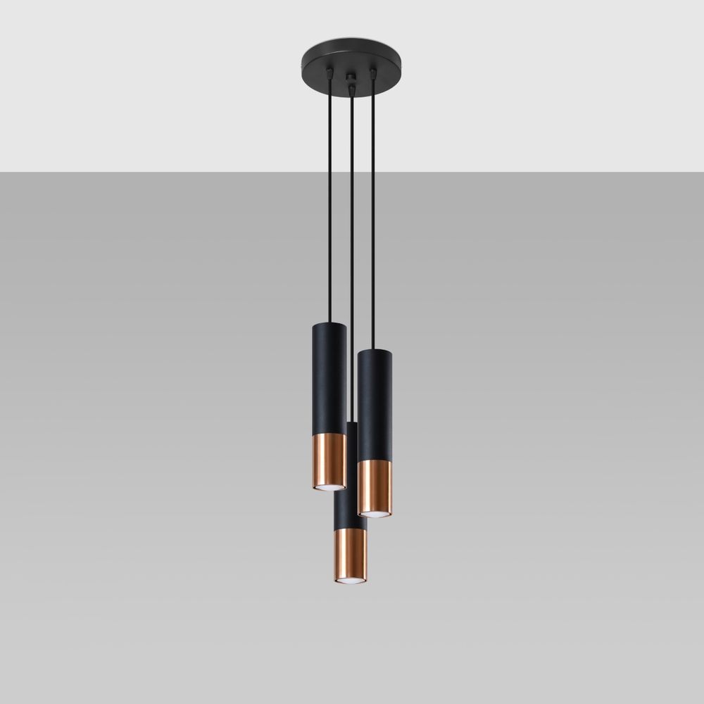 Pendant lamp steel Loopez modern Design GU10 with Bulb Detail