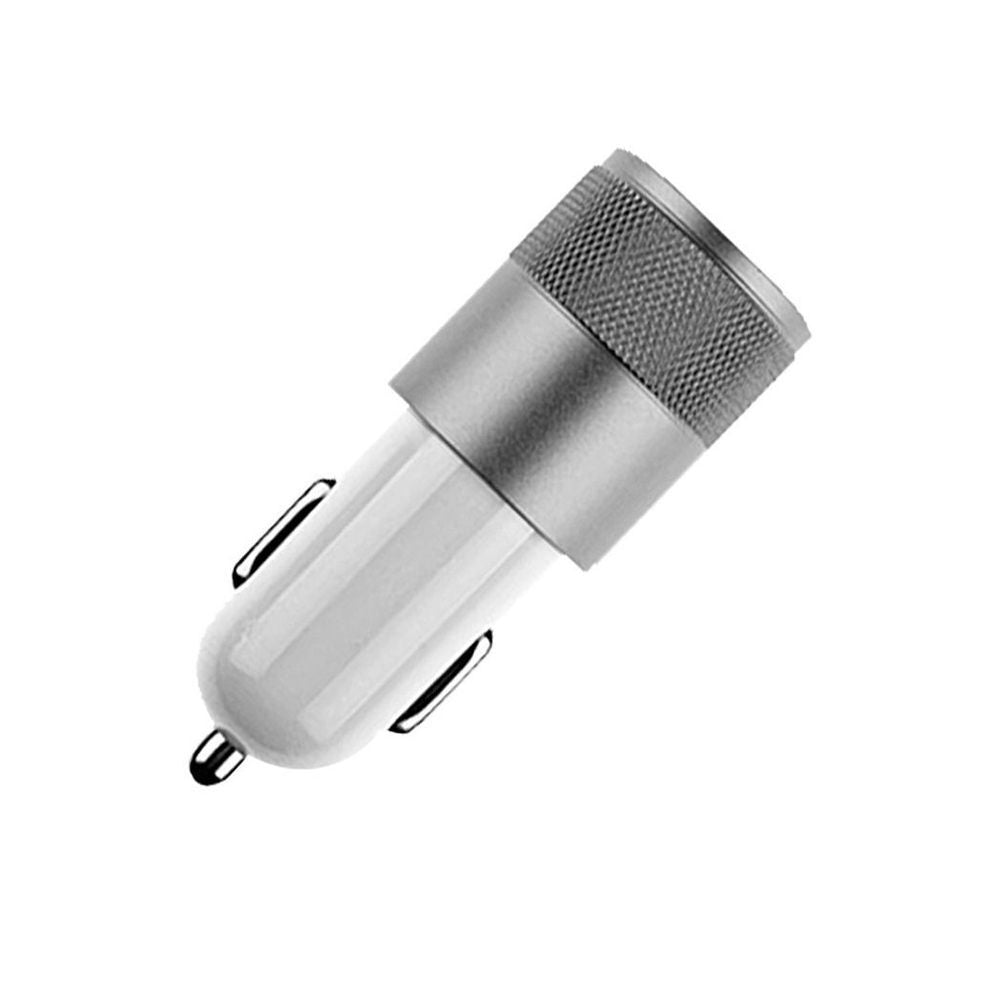 FX Car Charger 2.1A Twin USB Socket Universal Charger, Silver