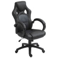 Leather Executive Racing Swivel Gaming Office Chair PU Leather Computer Desk Chair Grey