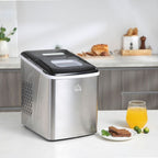 Portable Ice Maker - 12kg Capacity - Self-Cleaning - Home Ice Machine - Black