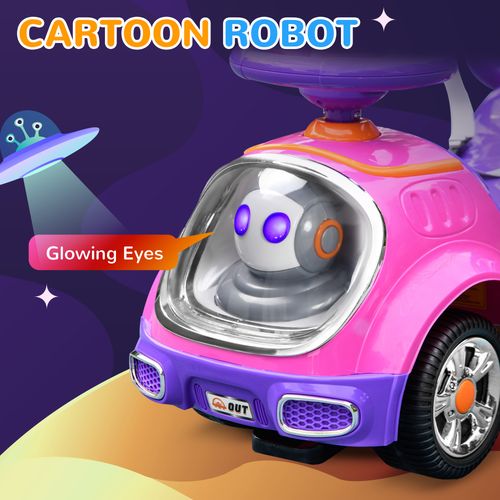 3 in 1 Ride on Push Car, Cartoon Robot Foot to Floor Slider
