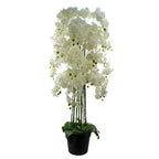 150cm Giant White Orchid Plant - Artificial - 189 Real Touch Flowers