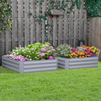Raised Garden Bed: Durable Steel Frame, 1m x 1m - for Organizing Plants & Vegetables