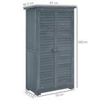 Wooden Garden Storage Shed, 3 Shelves Tool Cabinet