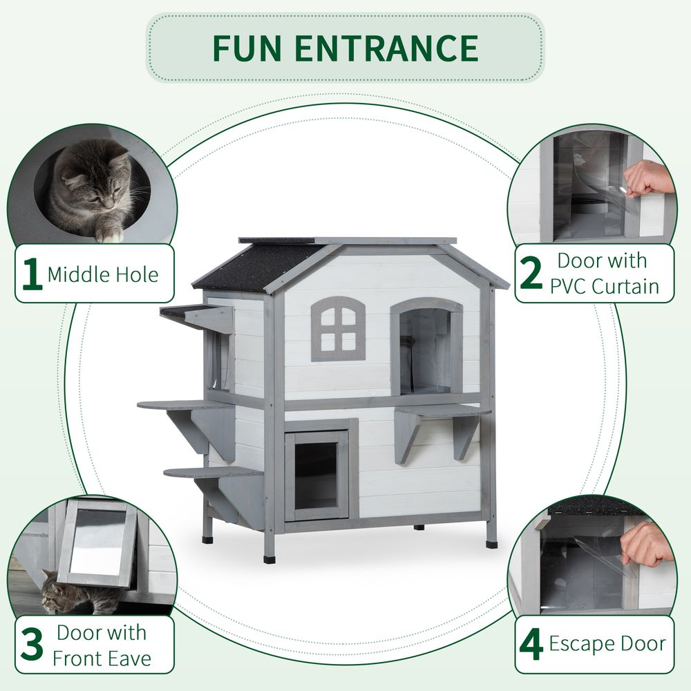 Kitten Condo - Openable Roof, Catio Enclosure, White